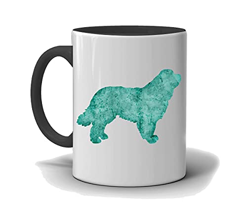 N\A Taza de Perro Personalizada Terranova, Taza en Blanco y Negro, Amo mi Terranova