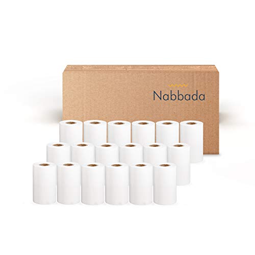 NABBADA - Rollos de Papel Térmico 57x35x12mm para Datáfono. Sin Bisfenol A. Ideales para TPV, Impresoras Térmicas y Cajas Registradoras