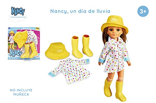 Nancy - Un día de lluvia, Set de ropita para días de lluvia, para niños y niñas a partir de 3 años - (Famosa 700015716)
