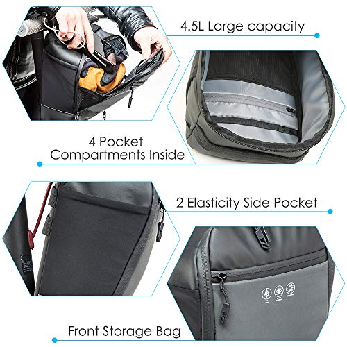 Nasjac Reflective Bike Handlebar Bag, Paquete de Cesta de Bicicleta de Marco Frontal Impermeable Accesorios para Herramientas de Ciclismo Bolsa de Almacenamiento con Bolsillo Interior