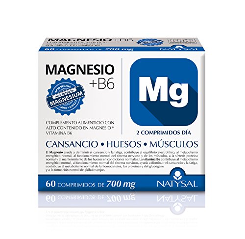 Natysal Magnesio + B6, Cansancio-Huesos-Músculos, 60 Comp