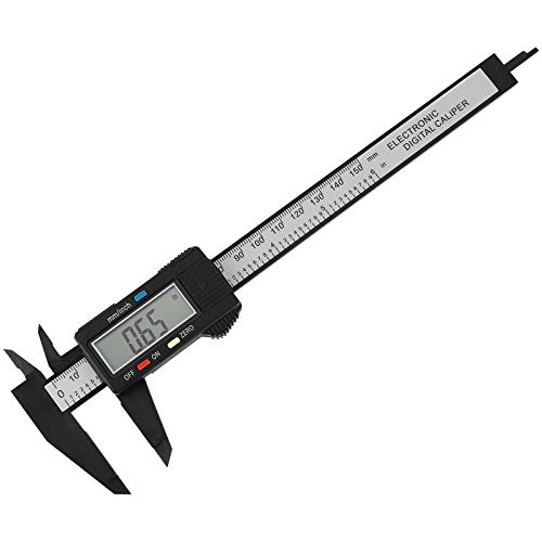 NAYUKY Calibre Digital, Pie de Rey 150mm, Calibrador Digital LCD Vernier Electronico Vernier Caliper Calibrador de Plástico Medición del Diámetro Interno (con batería Gratis)