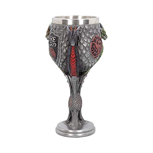 Nemesis Now House Targaryen - Cáliz de juego de tronos (23 cm), color gris