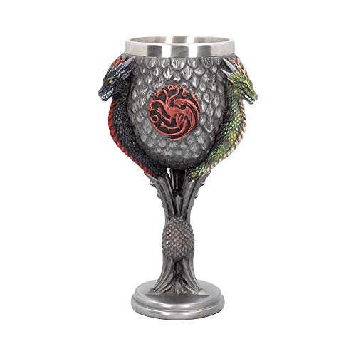 Nemesis Now House Targaryen - Cáliz de juego de tronos (23 cm), color gris