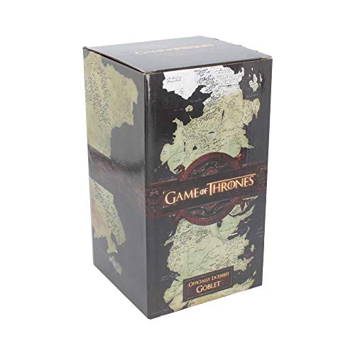 Nemesis Now House Targaryen - Cáliz de juego de tronos (23 cm), color gris