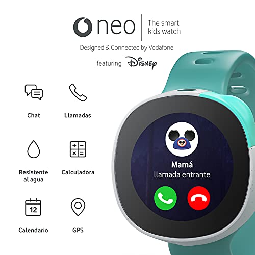 Neo Reloj Inteligente para Niños con Personajes de Disney con Llamadas, Chat, Teléfono, Cámara, Localizador GPS, Monitor de Actividad, Niños 6-9 años – Suscripción Incluida 3 Meses