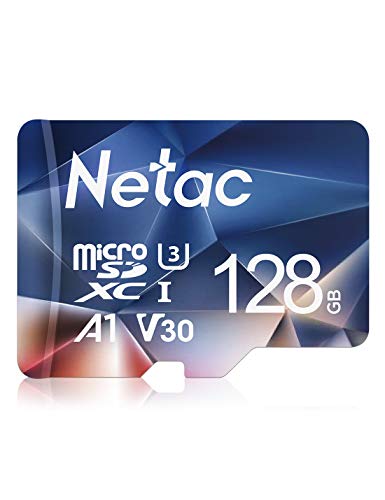 Netac Tarjeta de Memoria de 128GB, Tarjeta Memoria microSDXC(A1, U3, C10, V30, 4K, 667X) UHS-I Velocidad de Lectura hasta 100 MB/s, Tarjeta TF para Móvil, Cámara Deportiva, Switch, Gopro, Dashcam