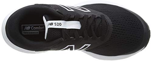 New Balance 520v7, Zapatillas para Correr Mujer, Black/White, 36 EU