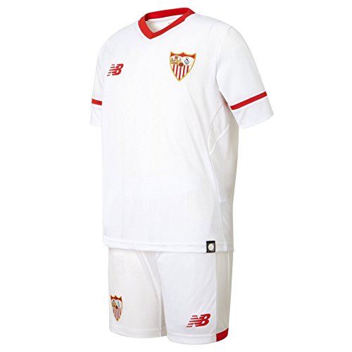 New Balance Sevilla FC Primera Equipación 2017-2018 Niño, Conjunto, Blanco, Talla SB