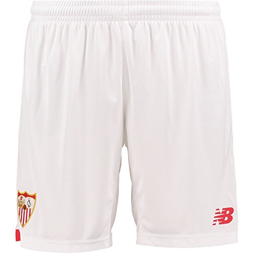 New Balance Sevilla FC Primera Equipación 2017-2018, Pantalón Corto, Blanco, Talla L