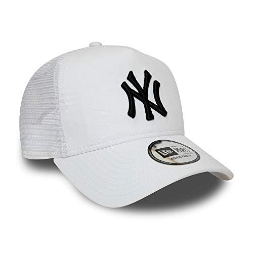 New Era York Yankees MLB Cap Kappe Baseball Trucker Verstellbar Weiss - One-Size