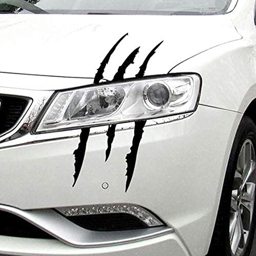 NewTeam 2 pegatinas para coche con forma de grafito | Tuning Sport | Stickers de vinilo adhesivos con forma de garras de monstruo para su moto o coche exterior 40 x 12 cm (negro)