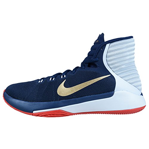 Nike 844787-400, Zapatillas de Baloncesto Hombre, Azul (Midnight Navy/Metallic Gold/White), 42 EU