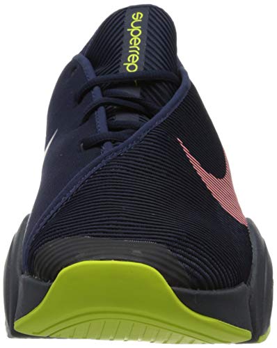 Nike Air Zoom Superrep 2, Gymnastics Shoe Hombre, Blackened Blue/Bright Mango-Cyber-Ashen Slate-Thunder Blue-Volt, 43 EU