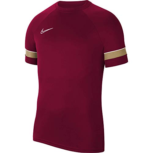 NIKE Camiseta de Entrenamiento Academy 21 para Hombre, Hombre, Camiseta, CW6101-677, Rojo/Blanco/Dorado/Blanco, XX-Large