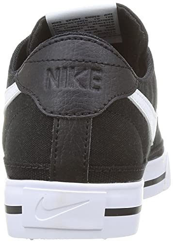 Nike Court Legacy Cnvs, Zapatillas de Gimnasio Hombre, Black/White, 43 EU