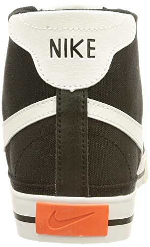 Nike Court Legacy Mid Canvas, Zapatos de Tenis Hombre, Negro Blanco, 41 EU