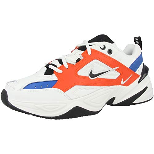 Nike M2K Tekno, Zapatillas de Running para Asfalto Hombre, Multicolor (Summit White/Black/Team Orange 100), 44 EU