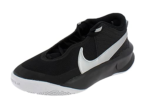 Nike Team Hustle D 10 GS, Zapatillas Deportivas, Black Mtlc Silver Volt White, 40 EU