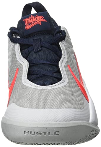 Nike Team Hustle D 10, Zapatillas Deportivas, Lt Smoke Grey Bright Crimson, 39 EU