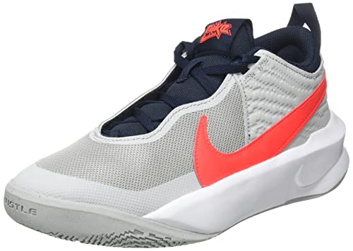 Nike Team Hustle D 10, Zapatillas Deportivas, Lt Smoke Grey Bright Crimson, 39 EU