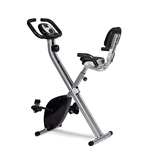 NIMO Bicicleta estática con sensores de pulso de mano,Bicicleta de Ejercicio 8 Niveles de Resistencia Magnética, Peso Máx. 120 kg Bicicleta estática de Fitness negro (X10)