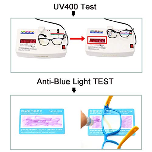 Niños Gafas Bloqueo Luz Azul Hijos Anteojos Anti Fatiga Visual Gafas Anti-Luz Azul, Gafas De Antifatiga para Computadora,Teléfonos,TV,Vídeo,Juego Niñas Chicos Marco