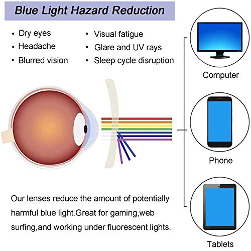 Niños Gafas Bloqueo Luz Azul Hijos Anteojos Anti Fatiga Visual para Computadora,Teléfonos,TV,Vídeo,Juego Niñas Chicos Marco para Niños Y Niñas De 7 A 13 Años