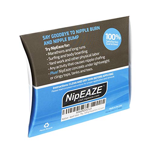 NipEaze - Value Pack - The Original Transparent Nip Protector - Nipple Chafing Prevention, Regular - 62 Pairs