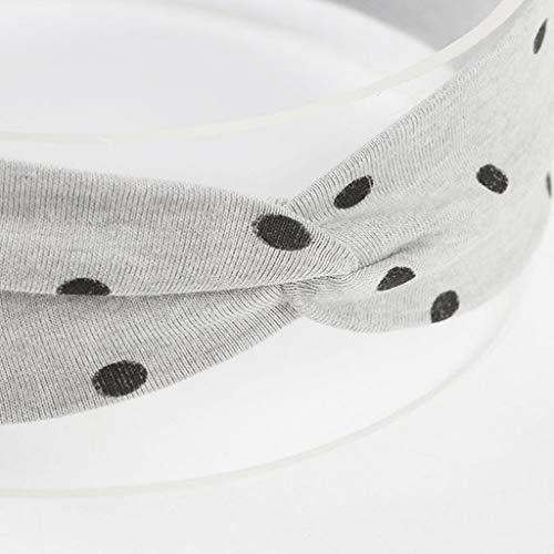 niumanery Newborn Baby Girls Cute Cross Twisted Knotted Hairband Polka Dot Printed Wide Headband Candy Color Elastic Stretchy Turban Cotton Cloth E