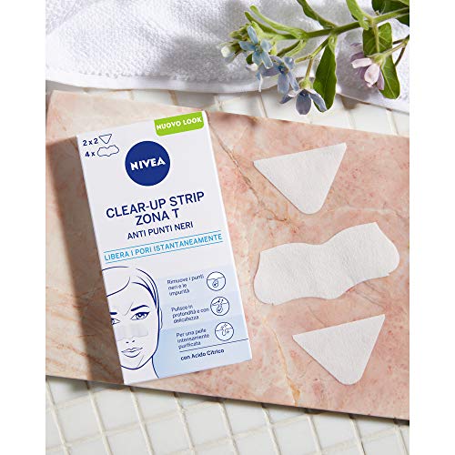 NIVEA Tiras Limpiadoras Purificantes Zona T para Cara y Rostro, 6 Unidades