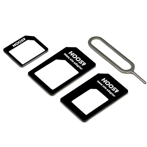 Noosy - ADAPTADOR 3 EN 1 NOOSY NANO NANOSIM & MICRO MICROSIM A SIM NEGRO