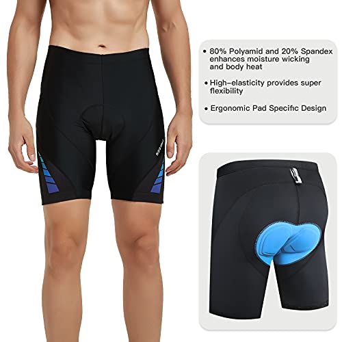 NOOYME Cullote Ciclismo Hombres con 4D Gel Acolchado Pantalones Cortos Ciclismo Pantalon Mountain Bike Ropa Ciclismo Hombre Ropa de Ciclismo MTB