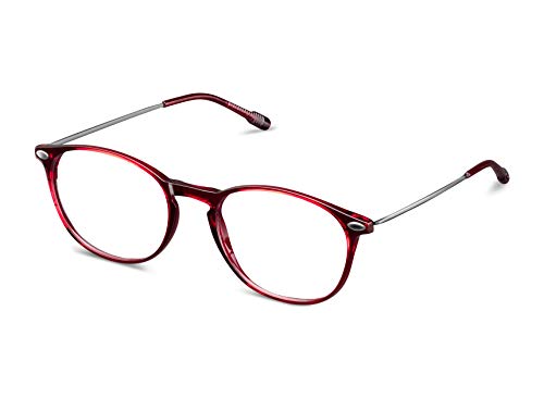 Nooz Gafas de Lectura - Color Rojo Corrección +2.50 - Forma Ovalada - Para Hombres y Mujeres - Modelo Alba Colección Essential