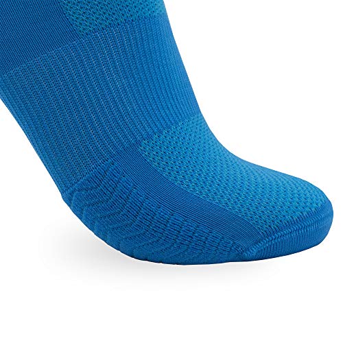 NORTEI Calcetines Azules para Ciclismo, MTB y Running de Caña Alta para Hombre y Mujer – Infinity Blue (L (43-45))