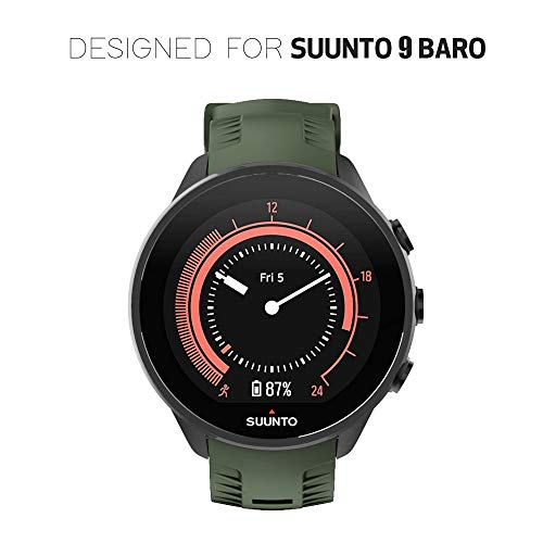 NotoCity Correa para Suunto 9 Baro Pulsera Suunto 7 D5 Spartan 24mm Sport Suave Silicona Bandas Suunto 9 Repuesto Accesorio Verde Militar