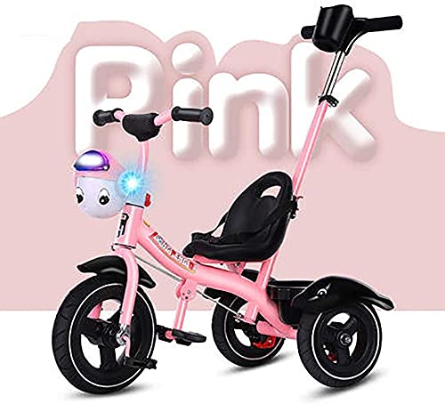 NUBAO Triciclo 2 en 1 Kids CHILLEN Trike Tricycle BICICLETE con MÚSICA Frente Cesta Y REMOVETEPARENTE Push Push Hander Bar, Vacío Rueda de 3 Ruedas Pedal Bicicleta, para 2-6 años de Edad