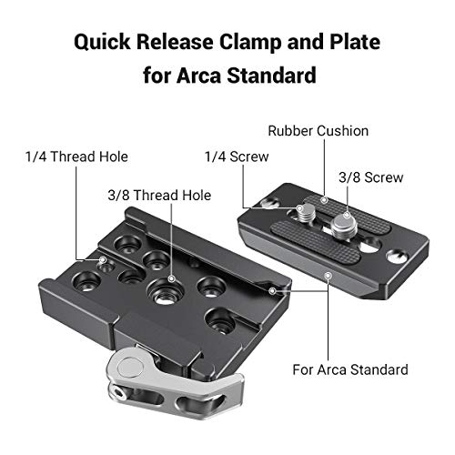 (Nueva Versión) SMALLRIG Placa y Abrazadera de Liberación Rápida para Arca Swiss - 2144