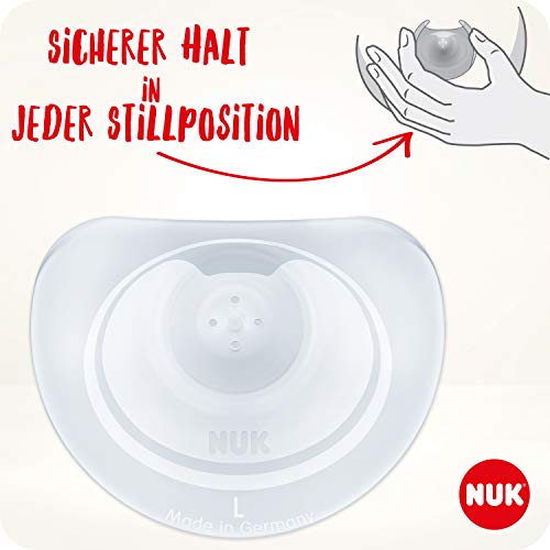 NUK - Protector de pezones para pezones sensibles, incluye estuche protector, 2 unidades, transparente transparente transparente Talla:L