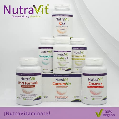 NutraVit SERRAPEPTASA 20 mg | Potente antiinflamatorio | Complemento Alimenticio a base de Serrapeptasa | 100% Vegano | 60 Cápsulas Vegetales