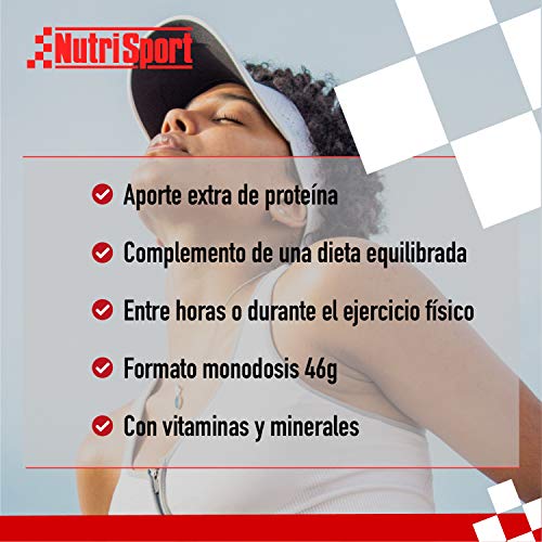 NUTRISPORT CLINICAL NUTRITION, S.A. – Barritas Proteicas para Deportistas, Sabor Plátano, Caja de 24 Barritas, 24x 46 gr