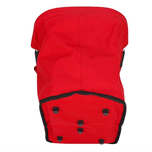 NYKK Carritos de la Compra Carrito Plegable portátil de Almacenamiento de Datos Market Basket Fruit Basket Broma de la Tela de Oxford Carrito Carros Utilitarios Portátiles (Color : Red)