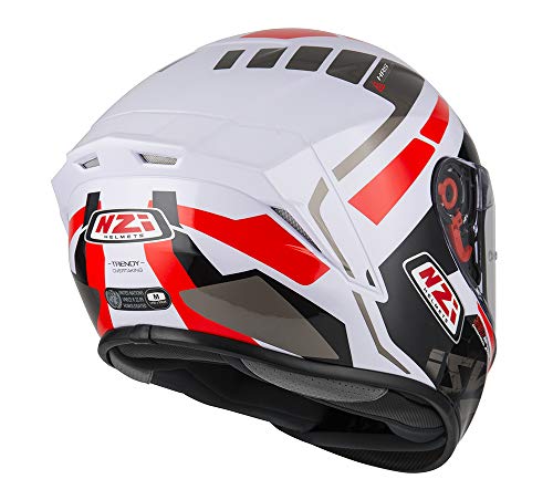 NZI - Casco Integral NZI Trendy (S 55-56 cm, OVERTAKING White&Red)