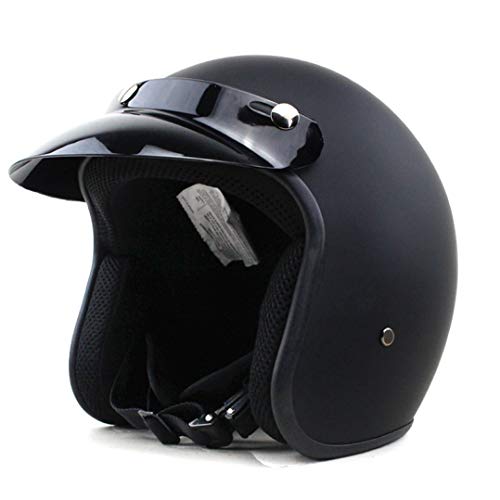 OLEEKA Casco de Moto Medio Casco de Moto 3/4 Casco de Bicicleta de Cara Abierta Cruiser Touring Chopper Biker Racer Casco de Moto