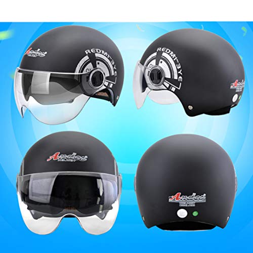 OLEEKA Flip Up 2 Viseras Moto Motocross Casco Riding Scooter Crash Casco Protección UV Casco de moto