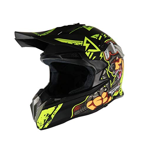 OLEEKA Motocross de casco para adultos jóvenes, certificación DOT, para ATV Dirt Bike MX Motocicleta Scooter Road Race