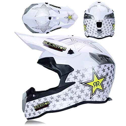 OLEEKA Motocross de casco para adultos jóvenes, certificación DOT, para ATV Dirt Bike MX Motocicleta Scooter Road Race