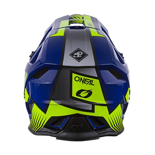 Oneal Blade Polyacrylite Helmet Delta Blue/Neon Yellow M (57/58 cm) Casco Moto MX-Motocross, Adultos Unisex