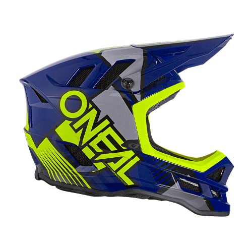 Oneal Blade Polyacrylite Helmet Delta Blue/Neon Yellow M (57/58 cm) Casco Moto MX-Motocross, Adultos Unisex