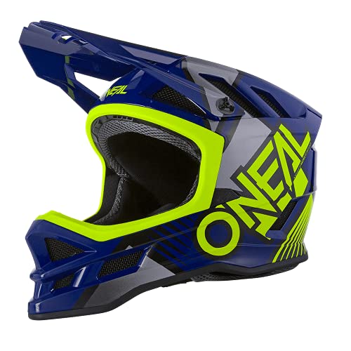 Oneal Blade Polyacrylite Helmet Delta Blue/Neon Yellow M (57/58 cm) Casco Moto MX-Motocross, Adultos Unisex